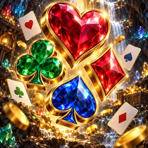 Bonanza Falls cover art with cascading gem and card-symbol reels